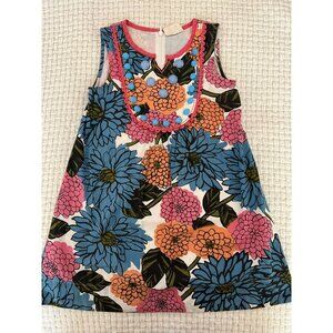 Mini Boden Colorful Dahlia Bejeweled Dress